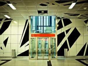 subway, stop, platform